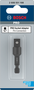 Bosch PRO Socket Adapter mit Stiftverbindung, 1/2", 50 mm - MELTEC GmbH