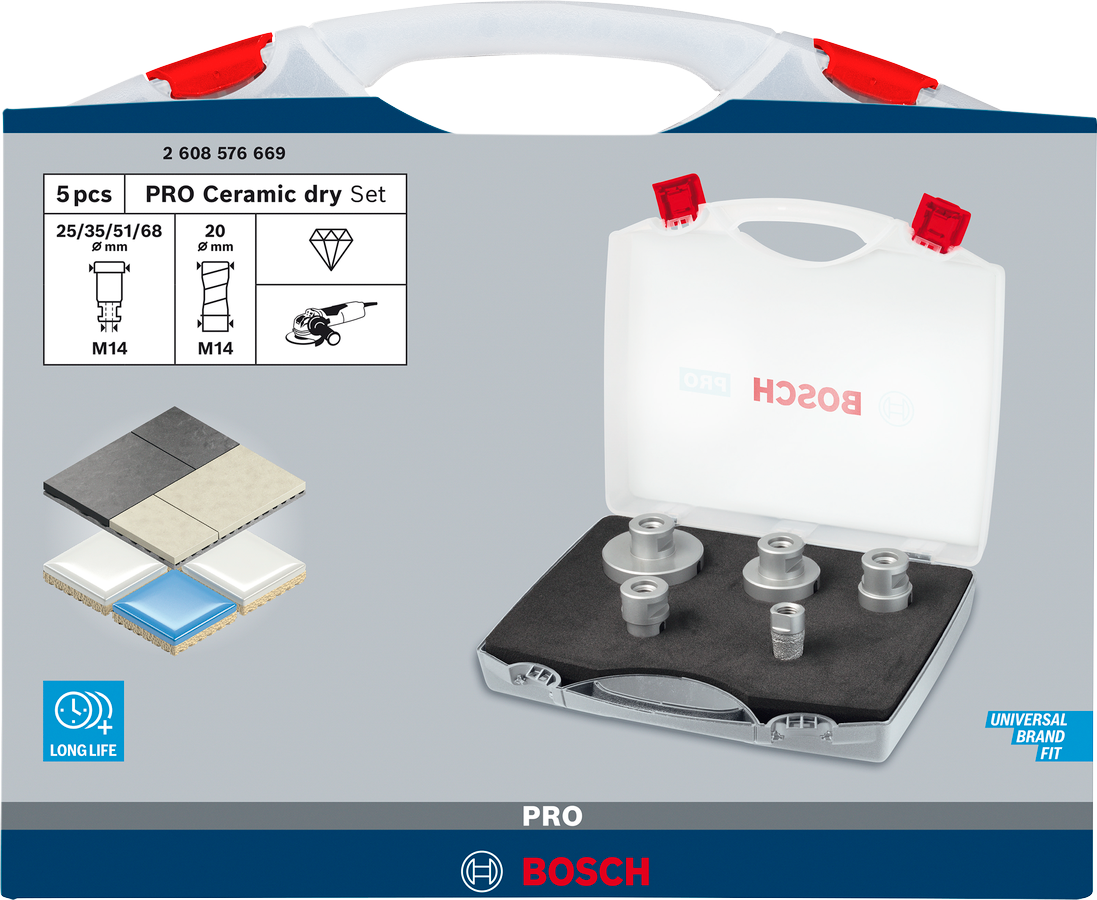 Bosch PRO Ceramic Trockenbohrkronen