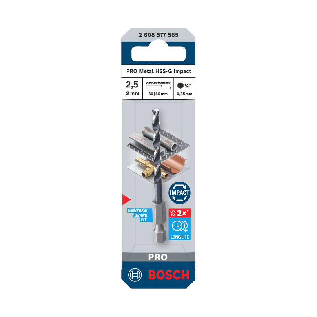 Bosch PRO Metal HSS-G Impact Spiralbohrer