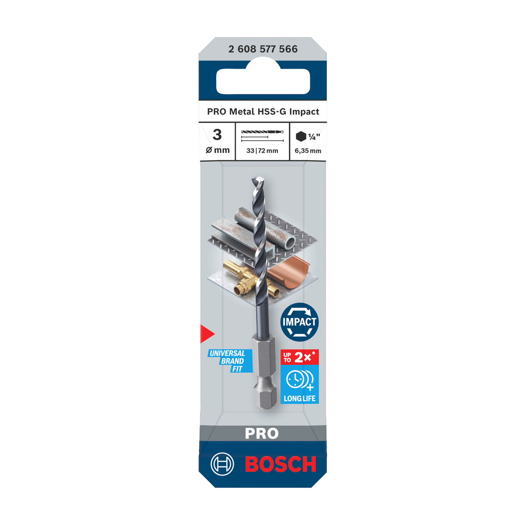 Bosch PRO Metal HSS-G Impact Spiralbohrer