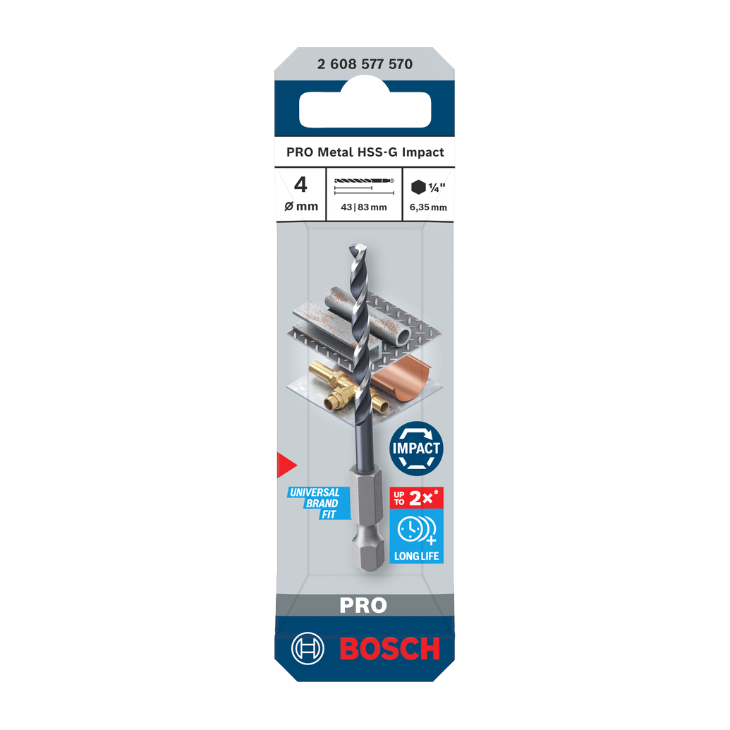 Bosch PRO Metal HSS-G Impact Spiralbohrer