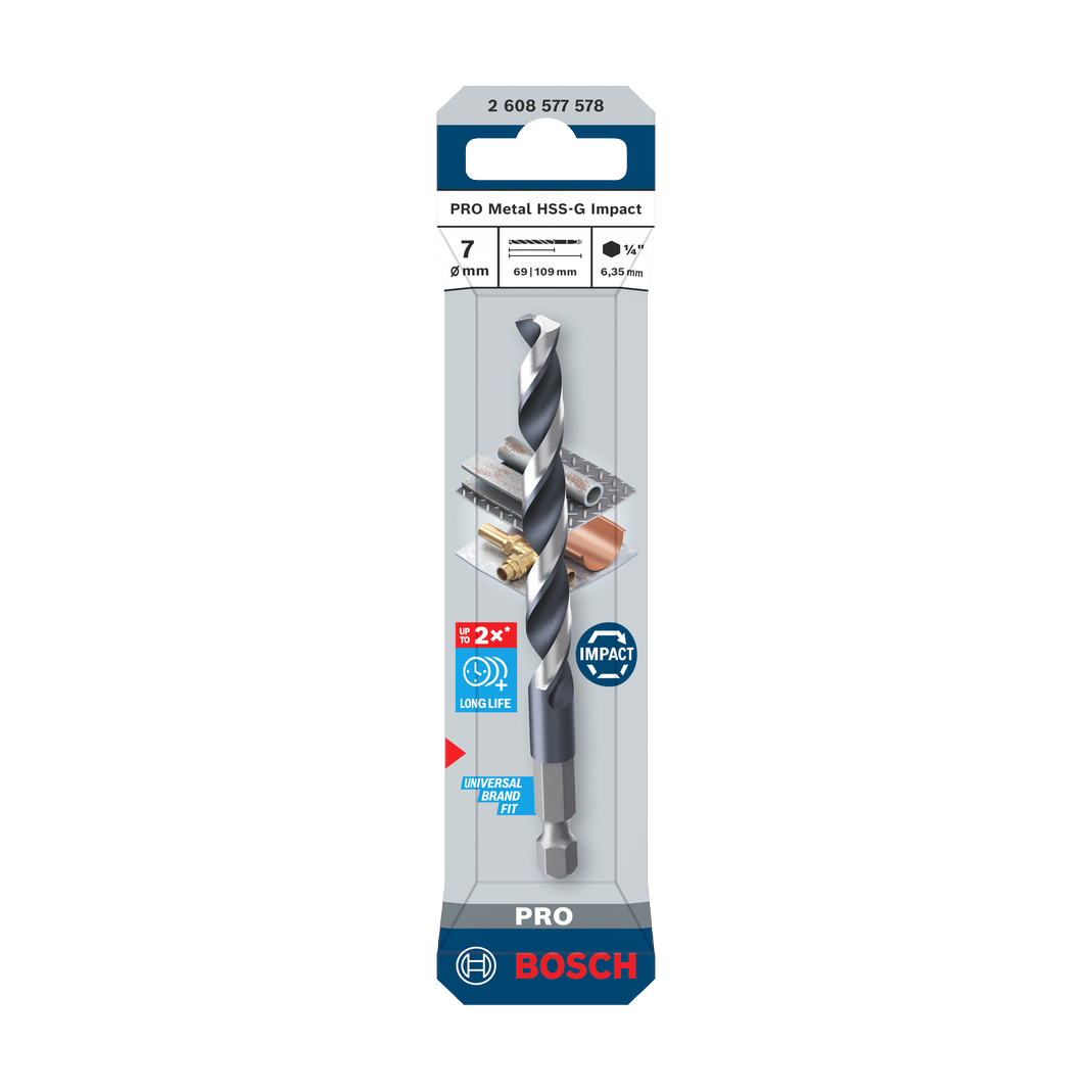 Bosch PRO Metal HSS-G Impact Spiralbohrer