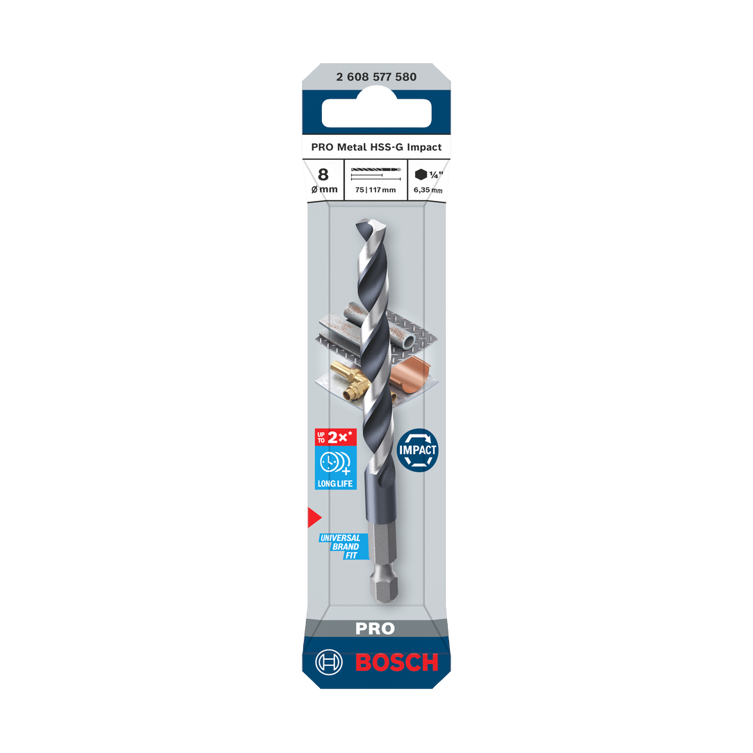 Bosch PRO Metal HSS-G Impact Spiralbohrer