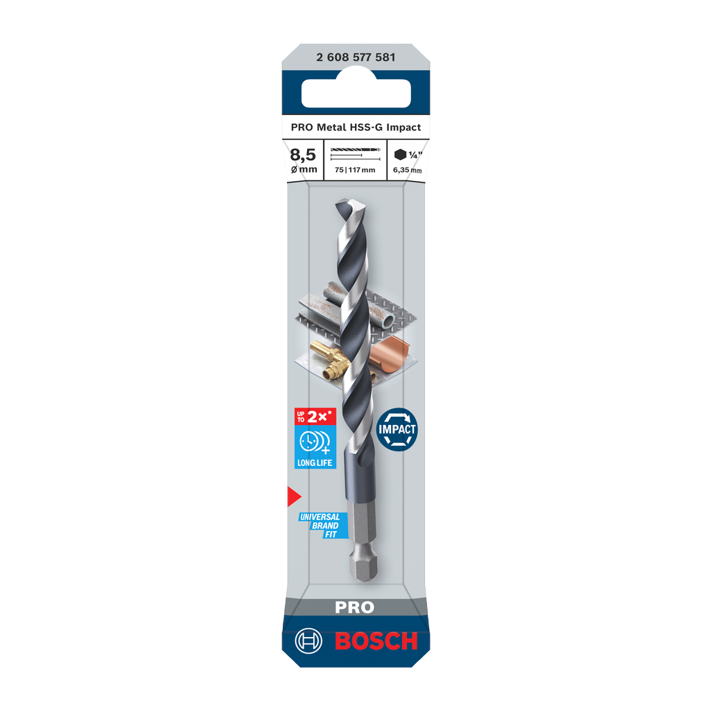 Bosch PRO Metal HSS-G Impact Spiralbohrer