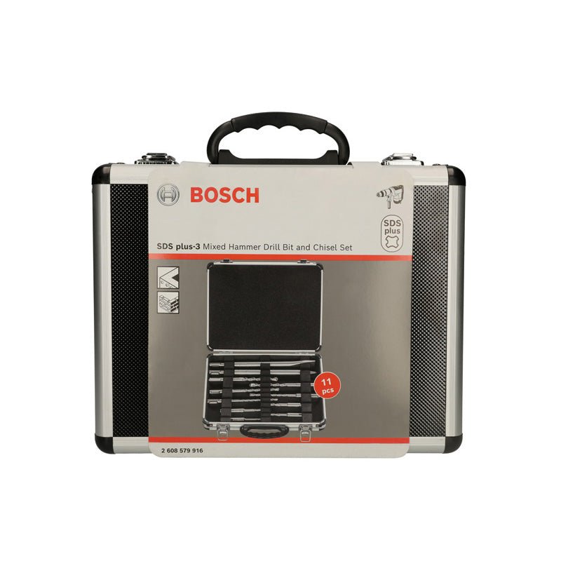 Bosch 11-teiliges Meißel- und Hammerbohrer-Set SDS plus-3, 5–12 mm