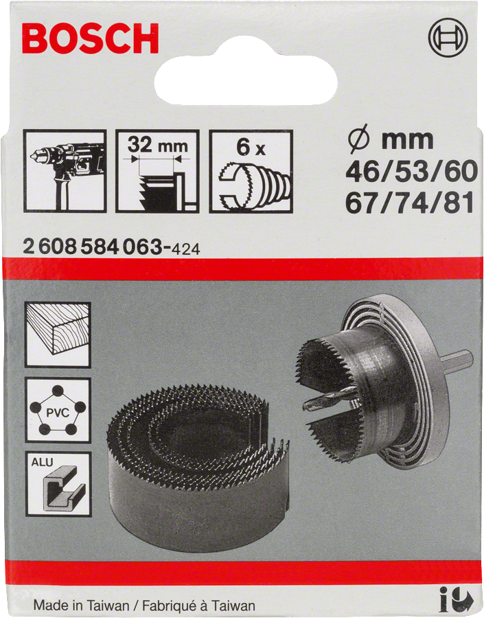 Bosch 6-teiliges Lochsägen-Set, 46–81 mm