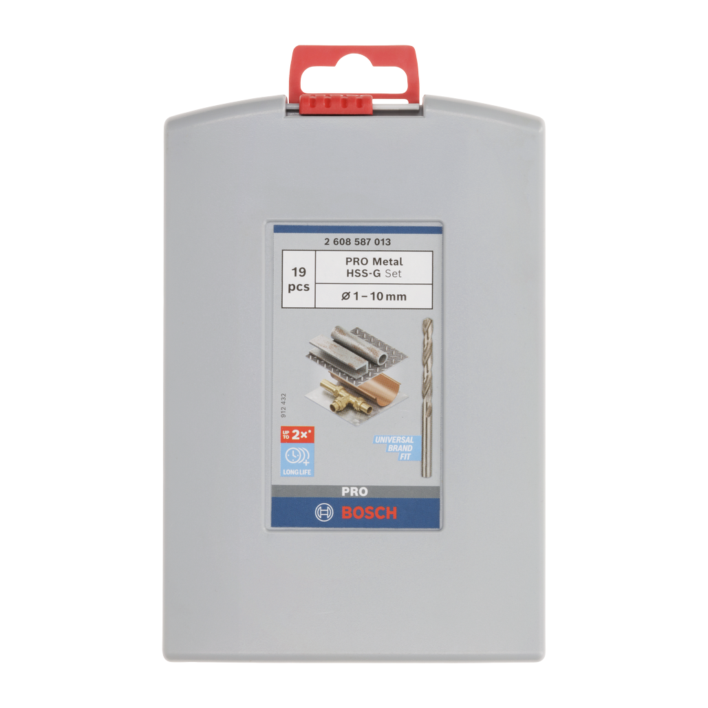 Bosch PRO Metal HSS-G Spiralbohrer Set, 19-tlg.