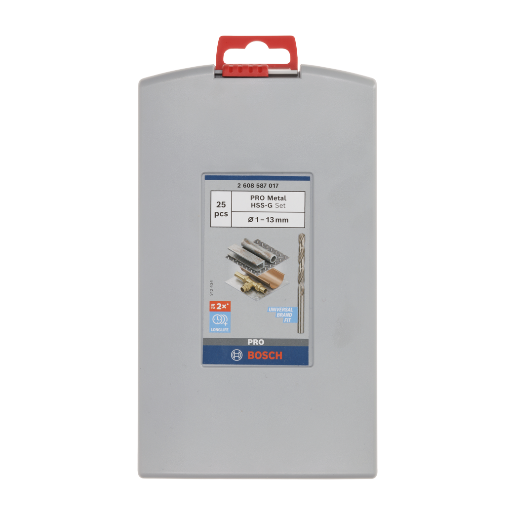 Bosch PRO Metal HSS-G Spiralbohrer Set, 25-tlg.