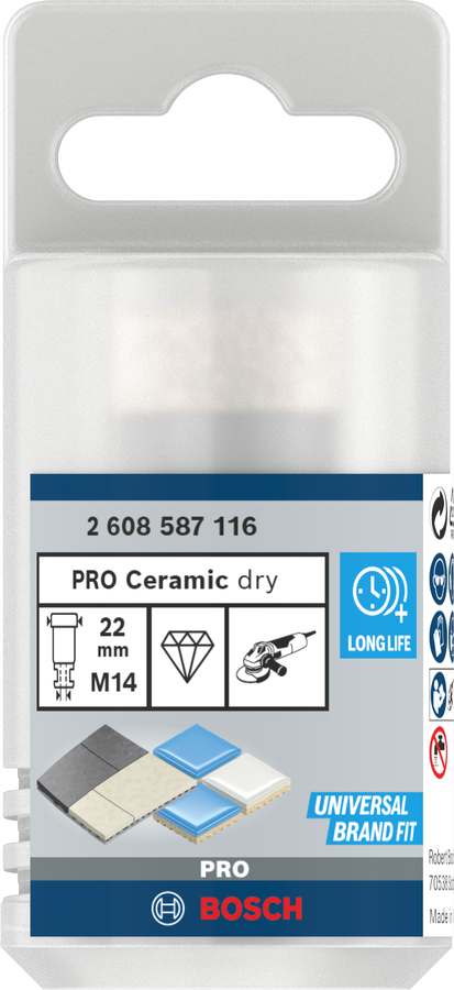 Bosch PRO Ceramic Trockenbohrkrone, 14 × 30 ×14 mm