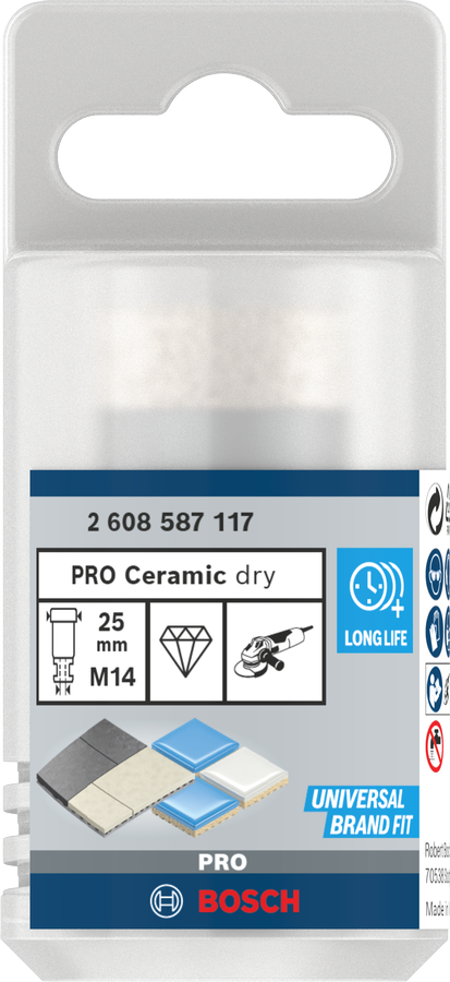 Bosch PRO Ceramic Trockenbohrkrone, 14 × 30 ×14 mm