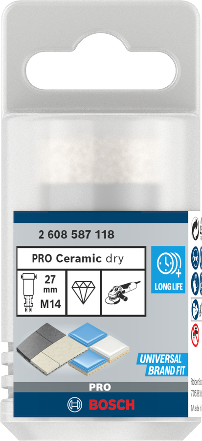 Bosch PRO Ceramic Trockenbohrkrone, 14 × 30 ×14 mm