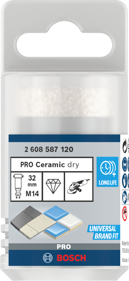 Bosch PRO Ceramic Trockenbohrkrone, 14 × 30 ×14 mm