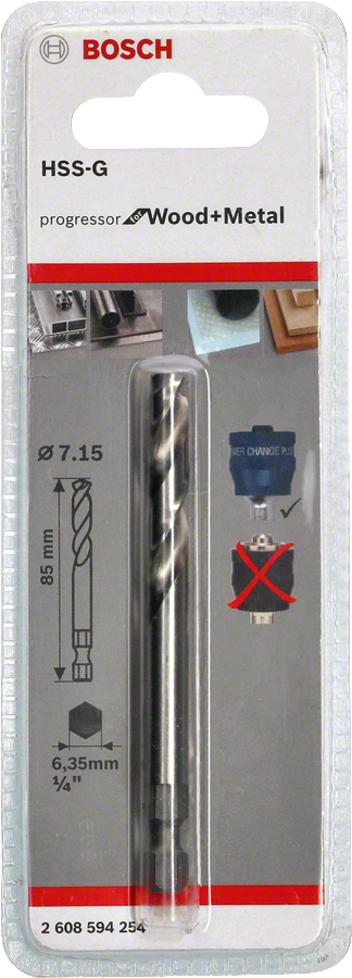 Bosch Zentrierbohrer Plus HSS-G Ø 7,15 x 85 mm