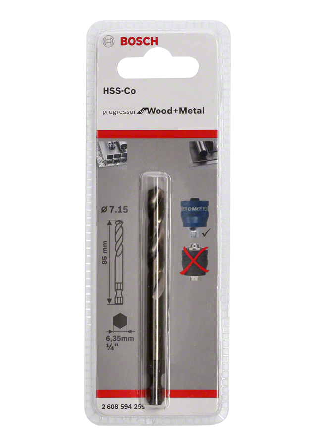 Bosch Zentrierbohrer Plus HSS-Co Ø 7,15 x 85 mm