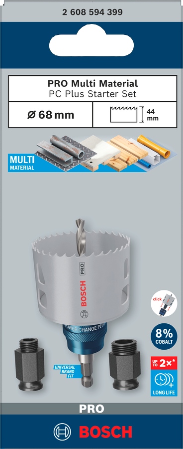 Bosch PRO Multi Material PC Plus Starter Set, 51 mm, 5-tlg.