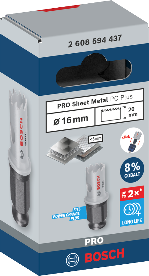 Bosch PRO Sheet Metal PC Plus Lochsäge, 16 mm