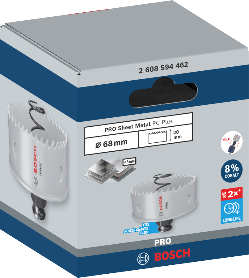 Bosch PRO Sheet Metal PC Plus Lochsäge, 16 mm