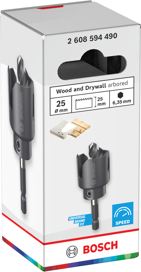 Bosch Holz- und Trockenbauwand-Arbore-Lochsäge, 25 x 25 mm