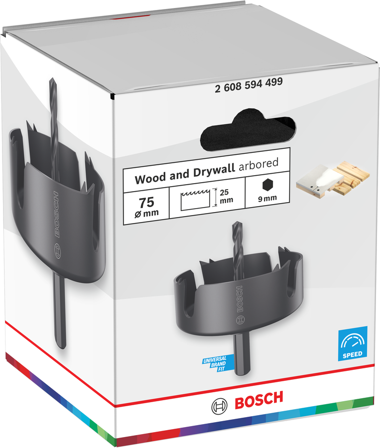Bosch Holz- und Trockenbauwand-Arbore-Lochsäge, 25 x 25 mm