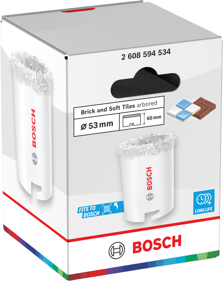 Bosch Brick and Soft Tile Lochsäge mit Aufsteckhalter, 33 x 60 mm