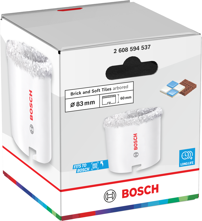 Bosch Brick and Soft Tile Lochsäge mit Aufsteckhalter, 33 x 60 mm