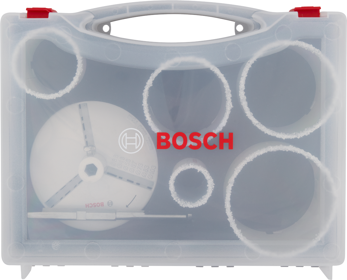 Bosch Brick and Soft Tile Lochsägen-Set mit Aufsteckhalter, 33; 53; 67; 73; 83 x 60 mm