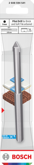 Bosch Zentrierbohrer für Ziegel und weiche Fliesen mit Adapter, 9,5 × 60 mm