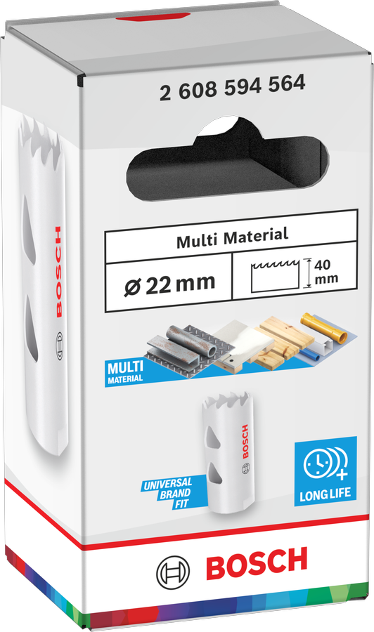 Bosch Multi Material Lochsäge mit Gewinde, 14 x 40 mm