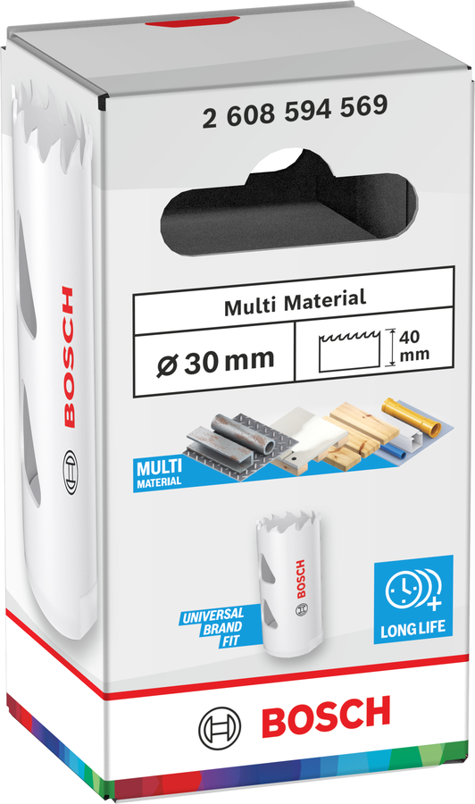 Bosch Multi Material Lochsäge mit Gewinde, 14 x 40 mm