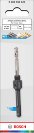 Bosch Aufsteckhalter und Zentrierbohrer für Lochsäge, 14-30 x 44 mm