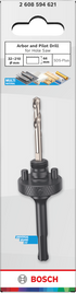 Bosch Aufsteckhalter und Zentrierbohrer für Lochsäge, 14-30 x 44 mm