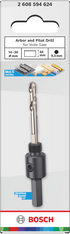 Bosch Aufsteckhalter und Zentrierbohrer für Lochsäge, 14-30 x 44 mm