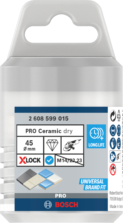 Bosch PRO Ceramic dry Trockenbohrkrone, 40 x 35 mm, X-Lock