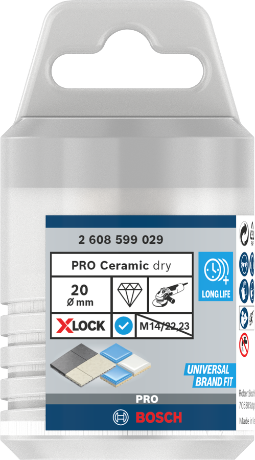 Bosch PRO Ceramic dry Trockenbohrkrone, 40 x 35 mm, X-Lock