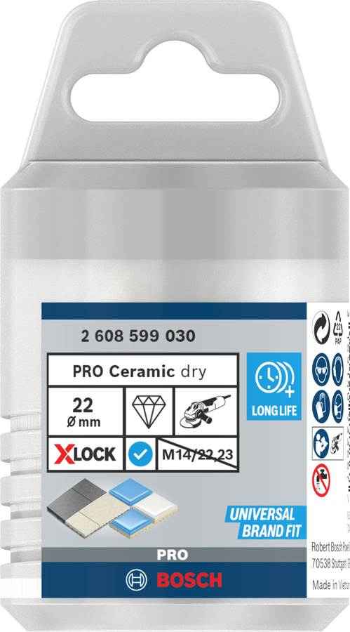 Bosch PRO Ceramic dry Trockenbohrkrone, 40 x 35 mm, X-Lock