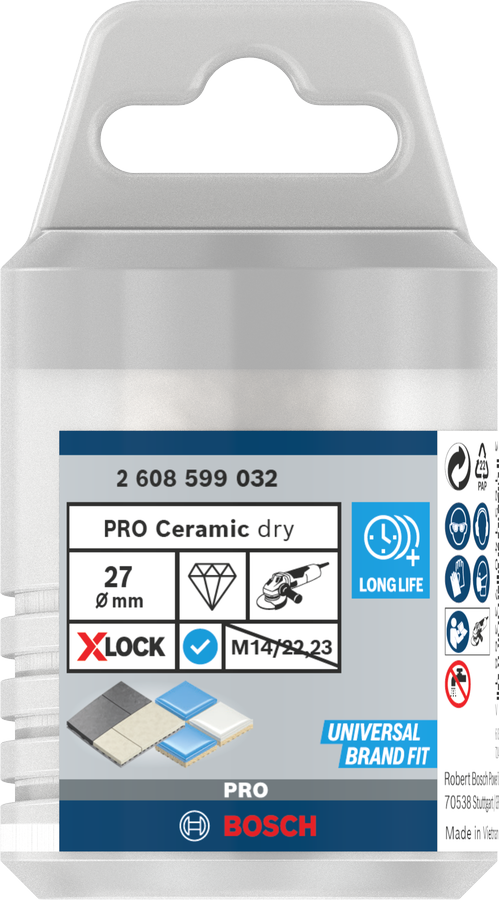 Bosch PRO Ceramic dry Trockenbohrkrone, 40 x 35 mm, X-Lock