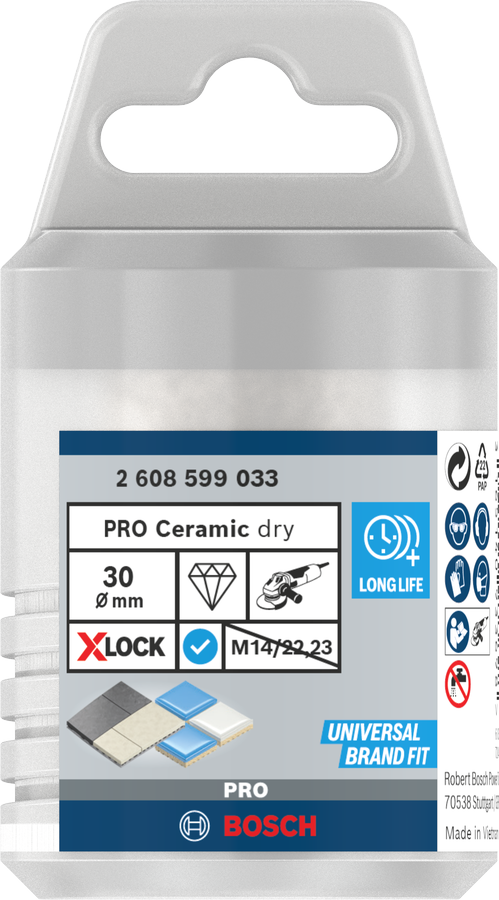 Bosch PRO Ceramic dry Trockenbohrkrone, 40 x 35 mm, X-Lock