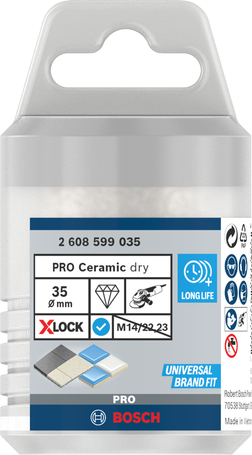 Bosch PRO Ceramic dry Trockenbohrkrone, 40 x 35 mm, X-Lock