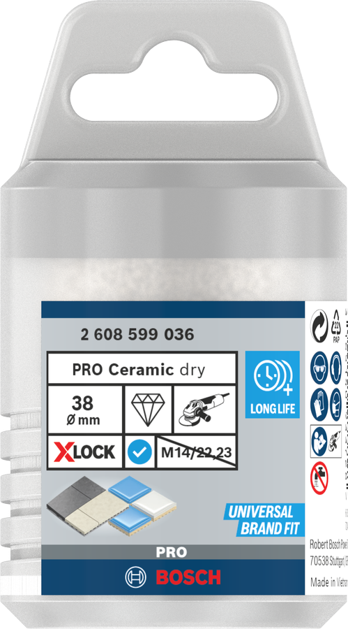 Bosch PRO Ceramic dry Trockenbohrkrone, 40 x 35 mm, X-Lock