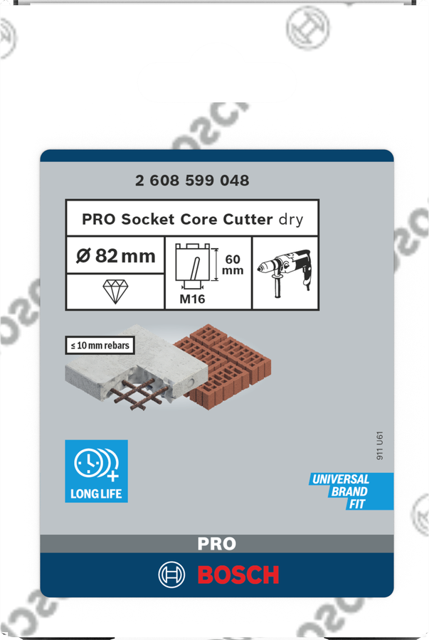 Bosch PRO Socket Trockenbohrkrone, 68 x 60 mm, M16-Gewinde