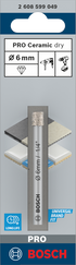 Bosch PRO Ceramic dry Bohrer, 8 x 66 mm