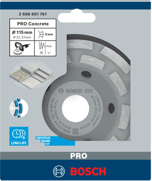 Bosch PRO Concrete Topfscheibe, 50 x 115 mm, 22,23 mm