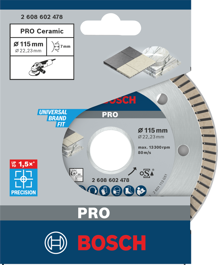 Bosch PRO Ceramic Diamanttrennscheibe, 115 x 22,23 mm