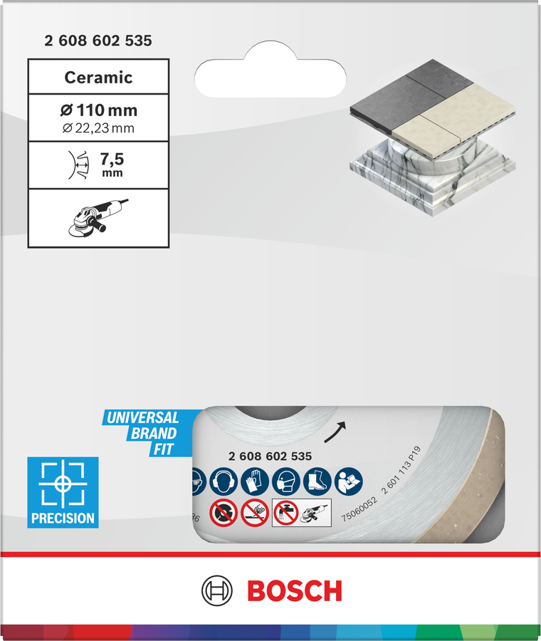 Bosch Ceramic Trennscheibe, 110 x 7,5 mm, Bohrung 22,23 mm