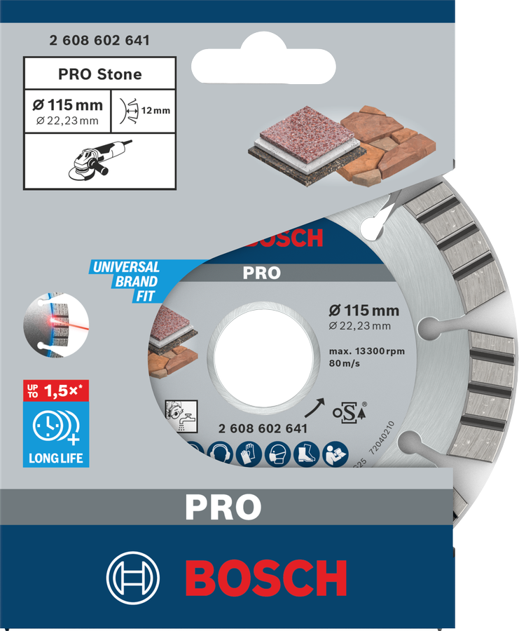 Bosch PRO Multi Material Diamanttrennscheibe, 115 x 22,23 x 2,2 mm