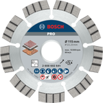 Bosch PRO Multi Material Diamanttrennscheibe, 115 x 22,23 x 2,2 mm