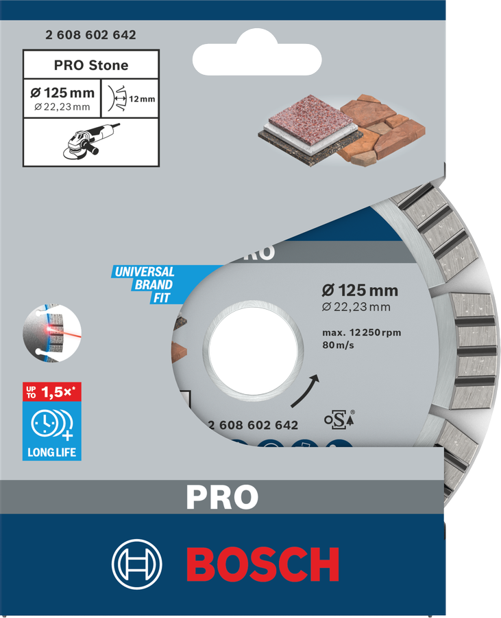 Bosch PRO Multi Material Diamanttrennscheibe, 115 x 22,23 x 2,2 mm