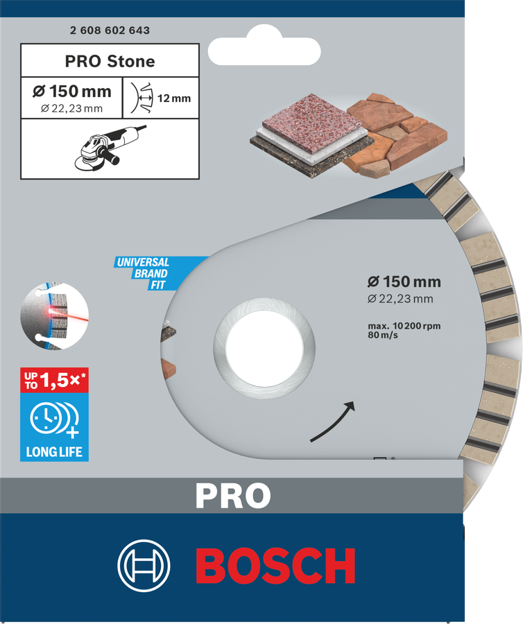 Bosch PRO Stone Diamanttrennscheibe, 150 x 22,23 mm