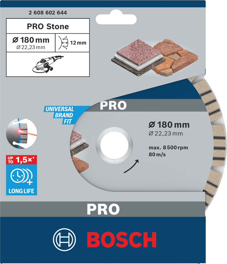 Bosch PRO Stone Diamanttrennscheibe, 150 x 22,23 mm