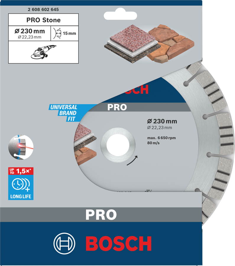 Bosch PRO Stone Diamanttrennscheibe, 150 x 22,23 mm